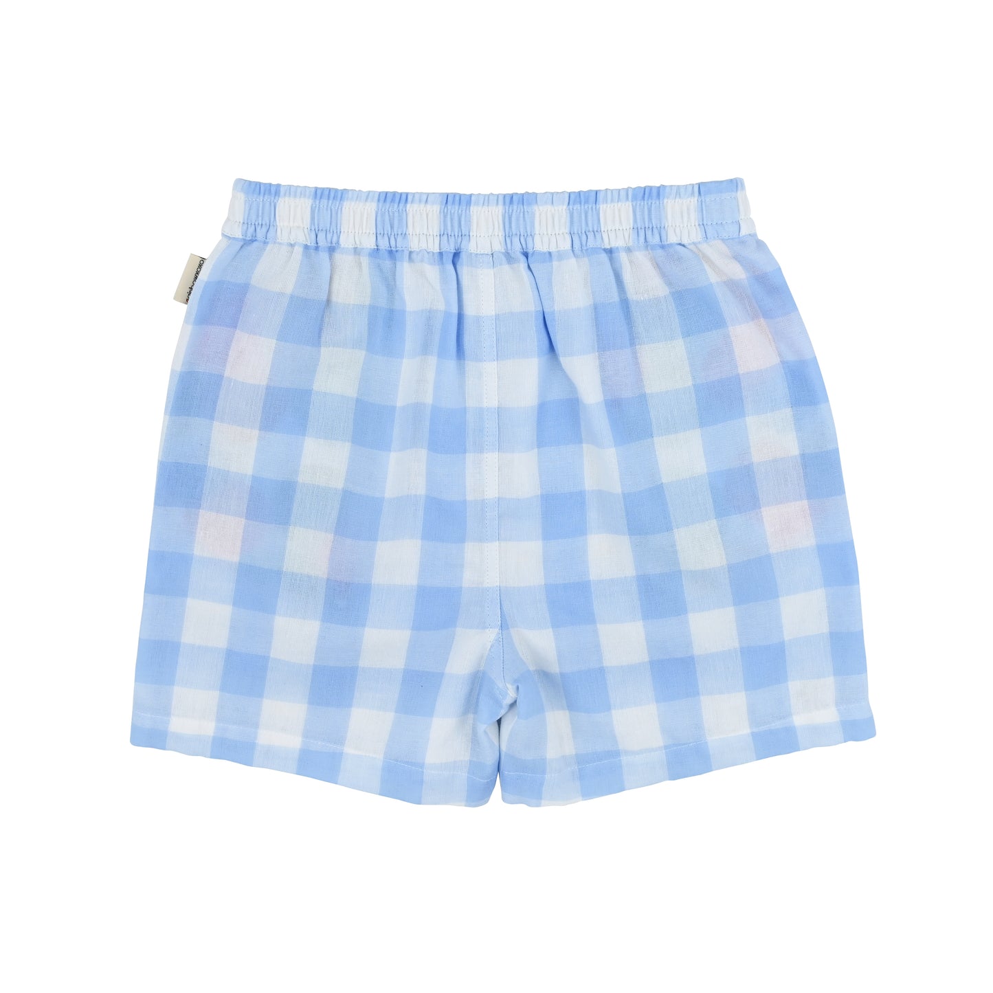 童裝BB衫/男童裝 - 藍色大方格格紋印花短褲