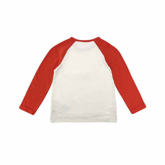 KIDS RAINBOW TELEPHONE RED LONG SLEEVE TOP