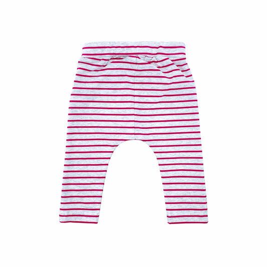 嬰兒服裝 - 粉紅色橫間貼身褲