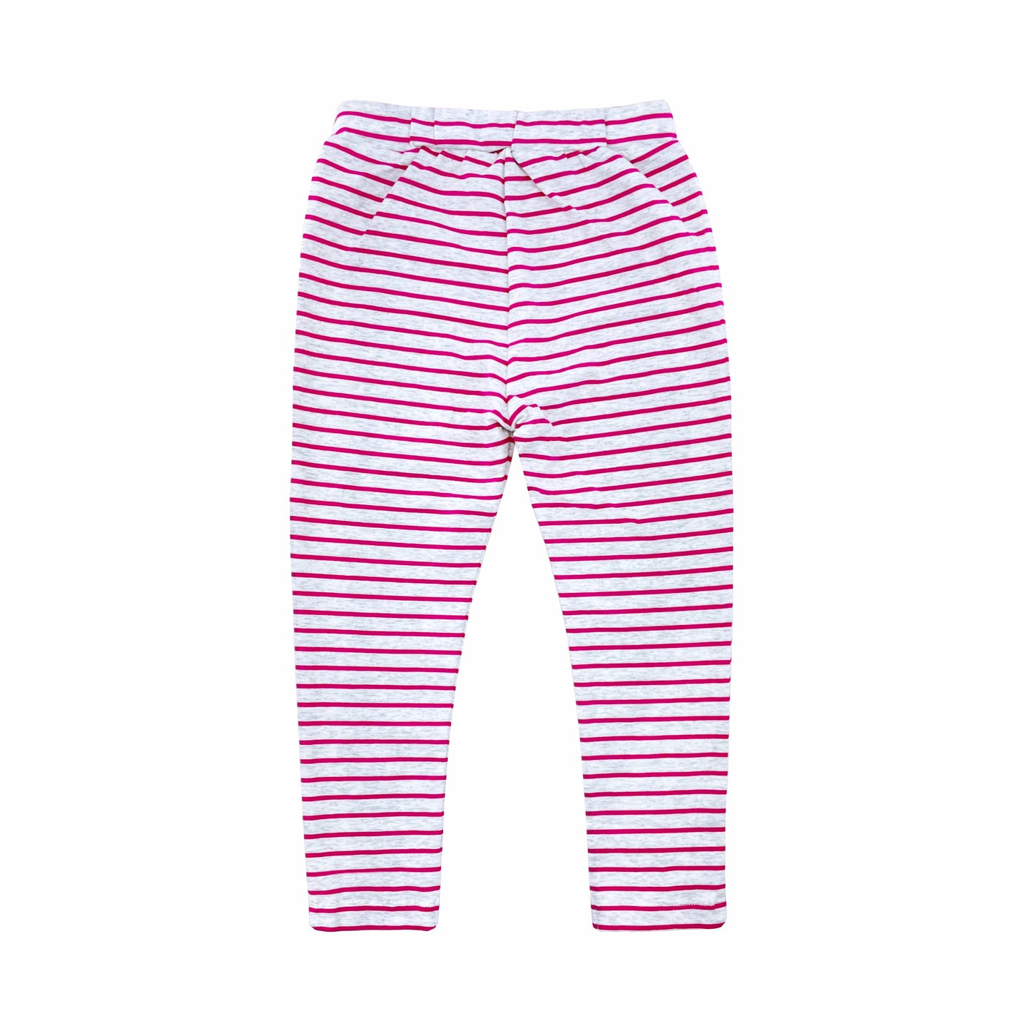 横条纹贴身长裤