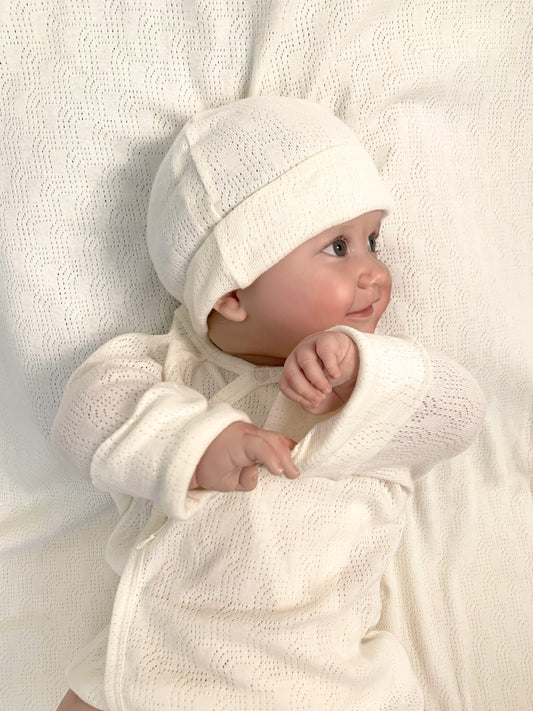 BABY SIGNATURE POINTELLE HAT