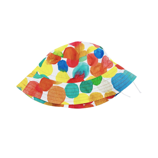 BABY RAINBOW SPOT PRINT BUCKET HAT