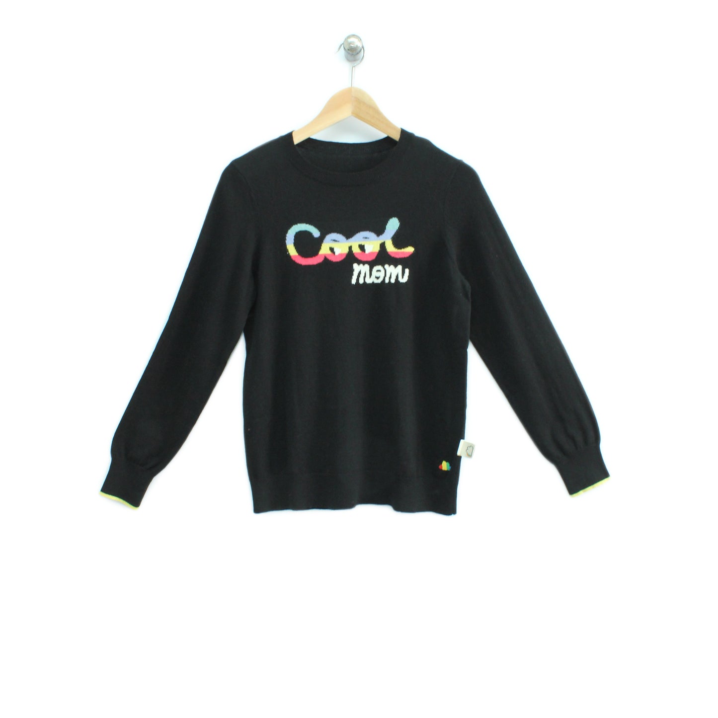 親子装 - 成人彩虹Cool Mom 印花長袖羊絨混棉上衣