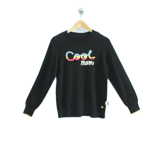 親子装 - 成人彩虹Cool Mom 印花長袖羊絨混棉上衣