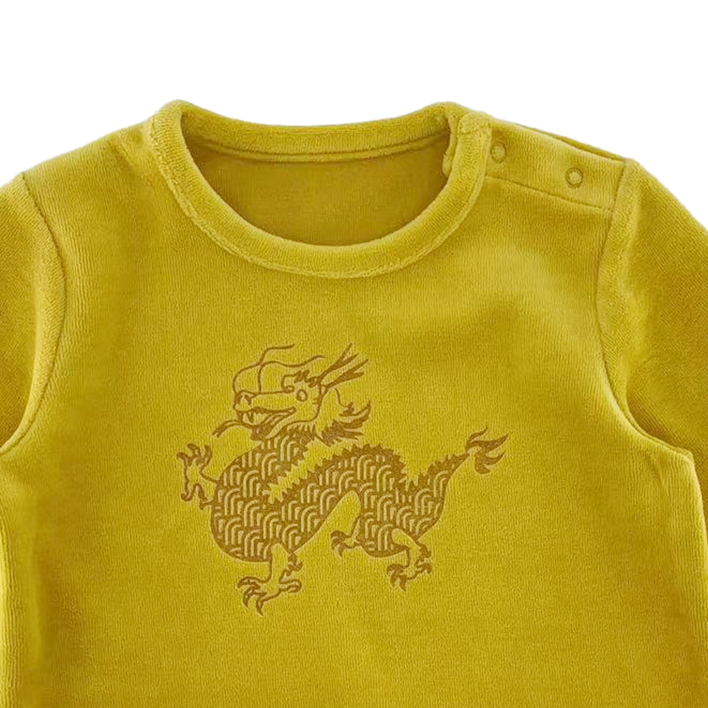 嬰兒服裝 - 純色絲絨龍年限量版運動套裝