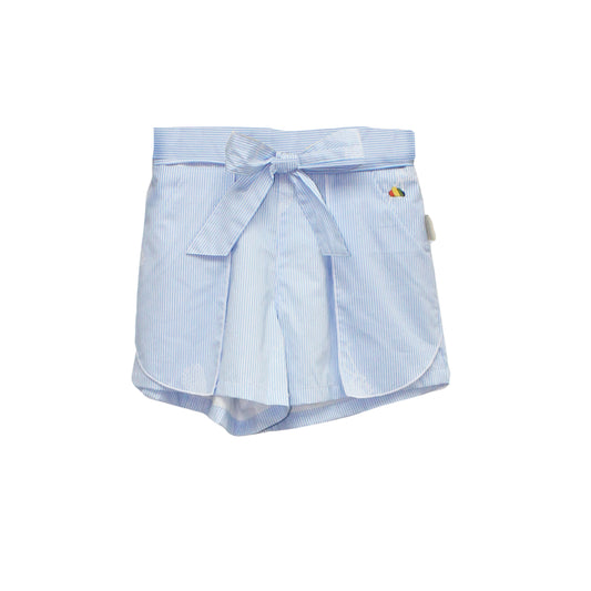 女童裝 - 淺藍色蜜蜂圖案短褲