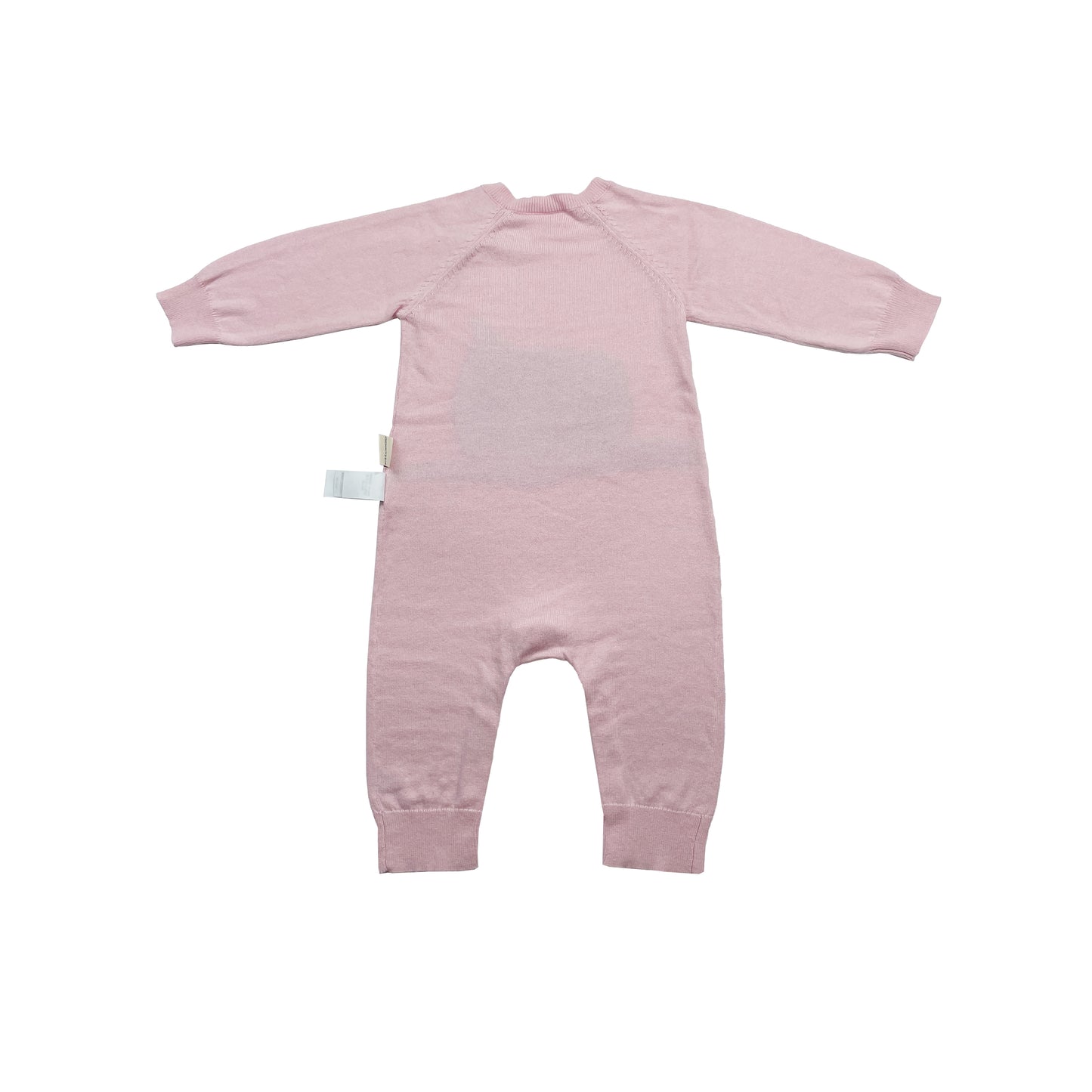 嬰兒衣服 - 粉紅色猫頭鷹圖案羊絨混棉連身衣