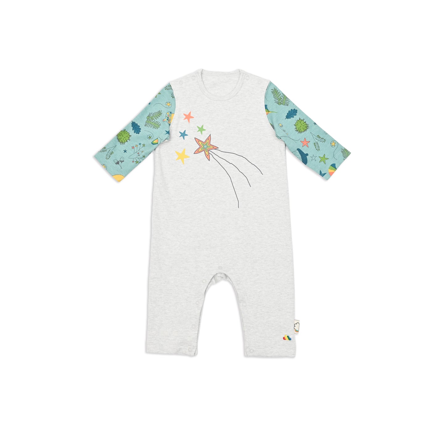 BABY STAR PRINT PULL OVER PLAYSUIT