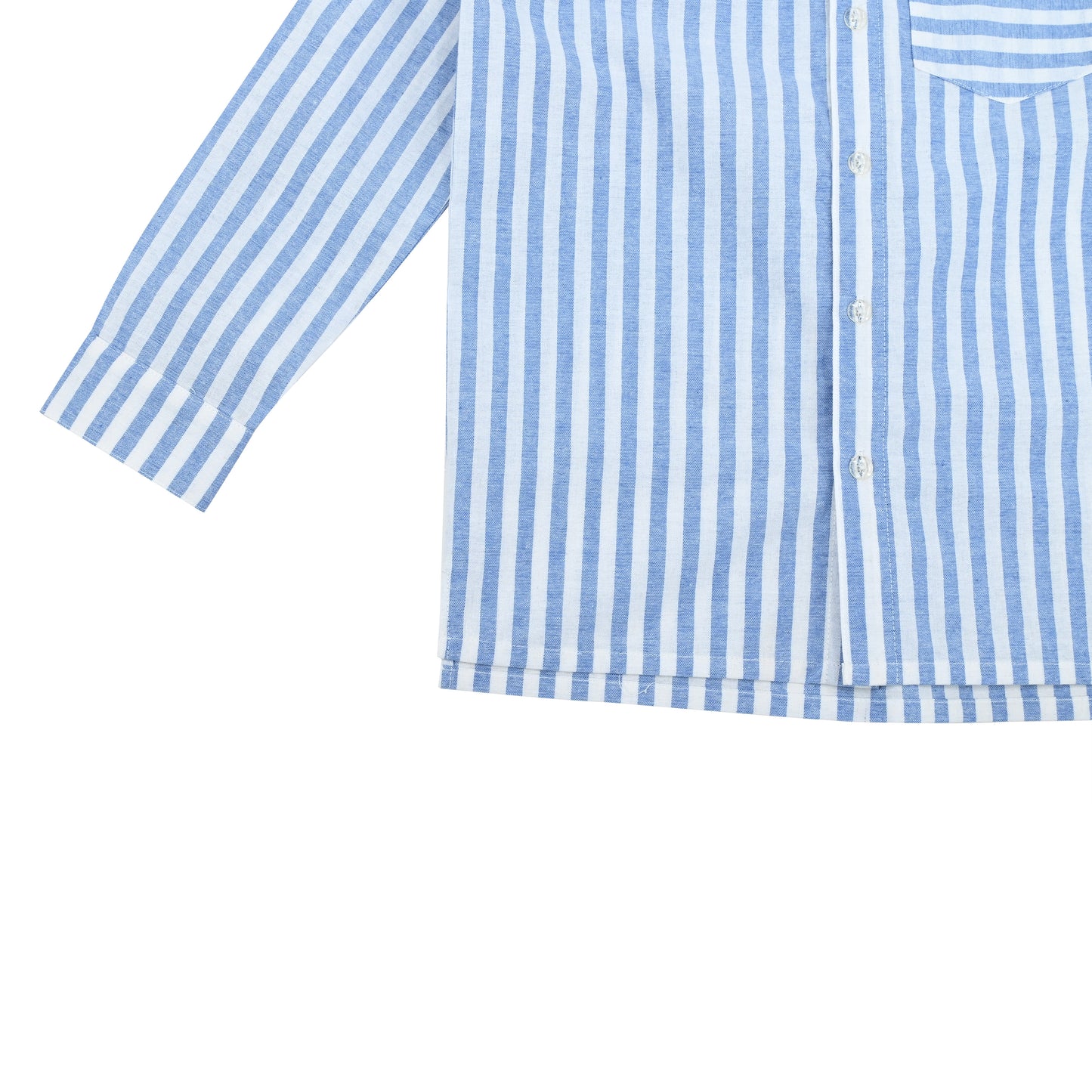 童裝 - 藍色橫間長袖恤衫