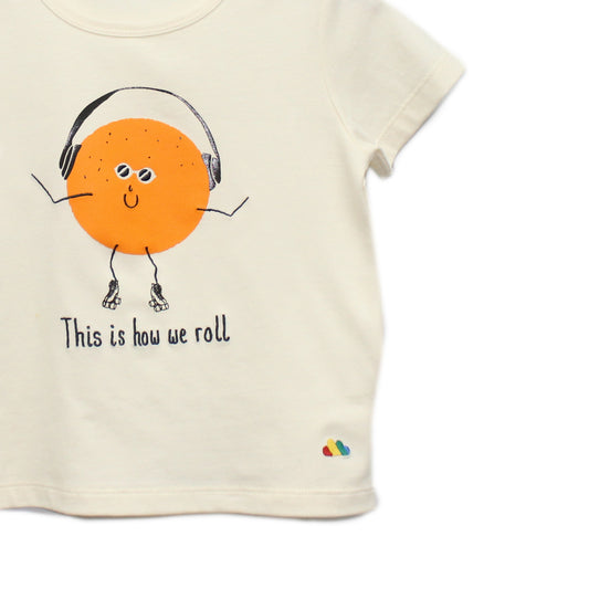 BABY ORANGE SHORT-SLEEVES T-SHIRT