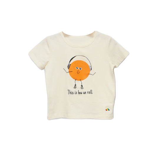 KIDS ORANGE SHORT-SLEEVES T-SHIRT