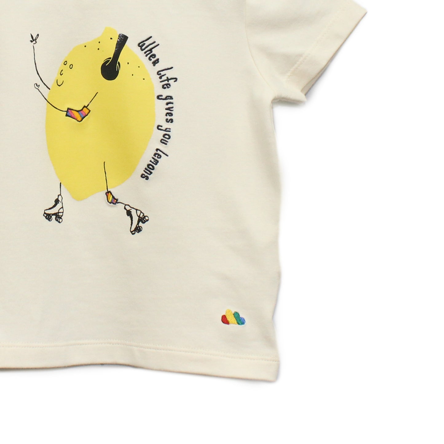 童裝BB衫有機棉 - 嬰兒檸檬圖案短袖上衣