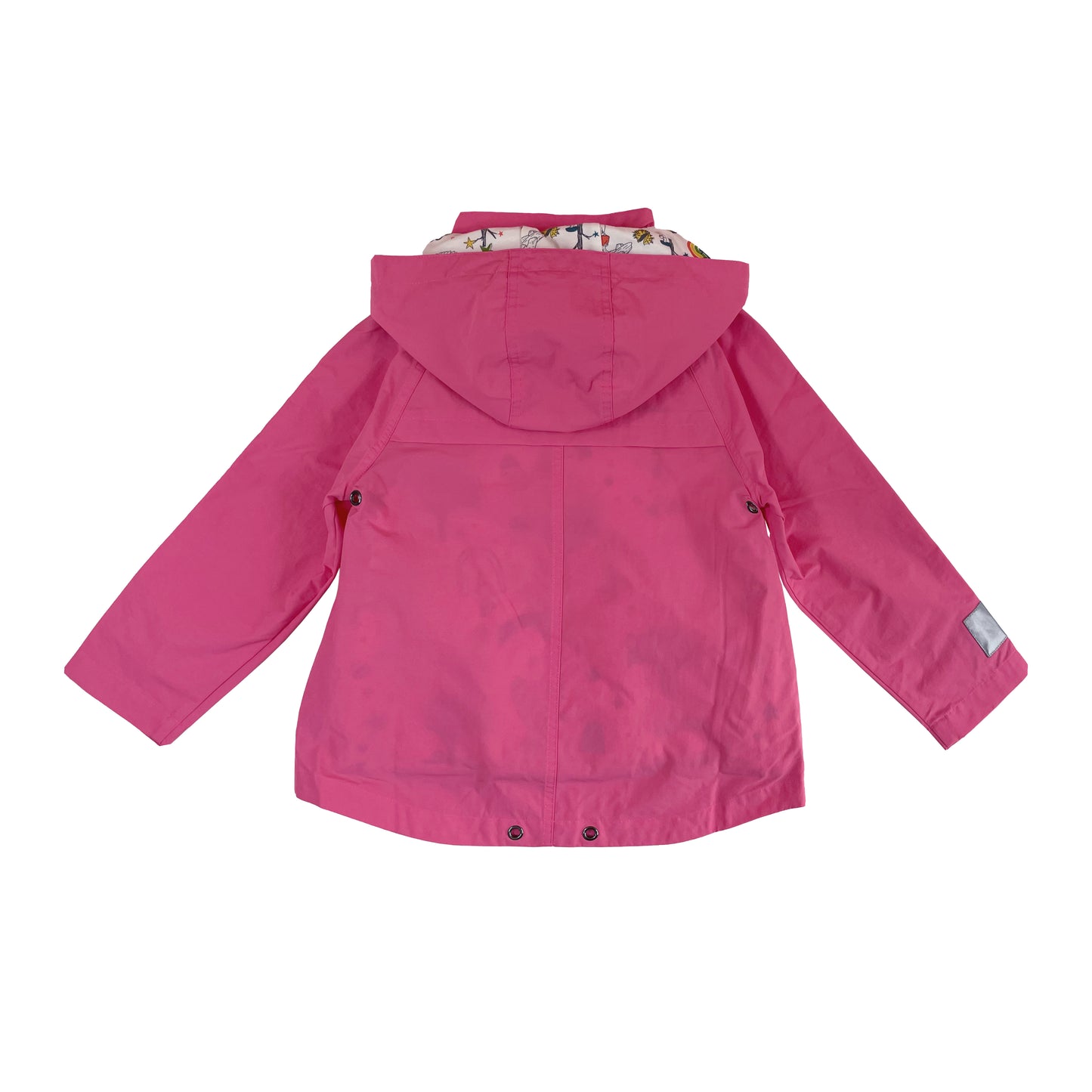 童裝 - 粉紅色雙袋背心可拆式衝鋒衣