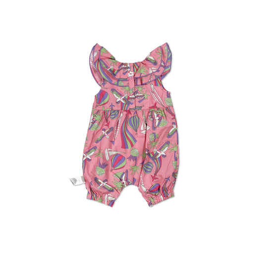 BABY PARROT FRILL NECK PLAYSUIT