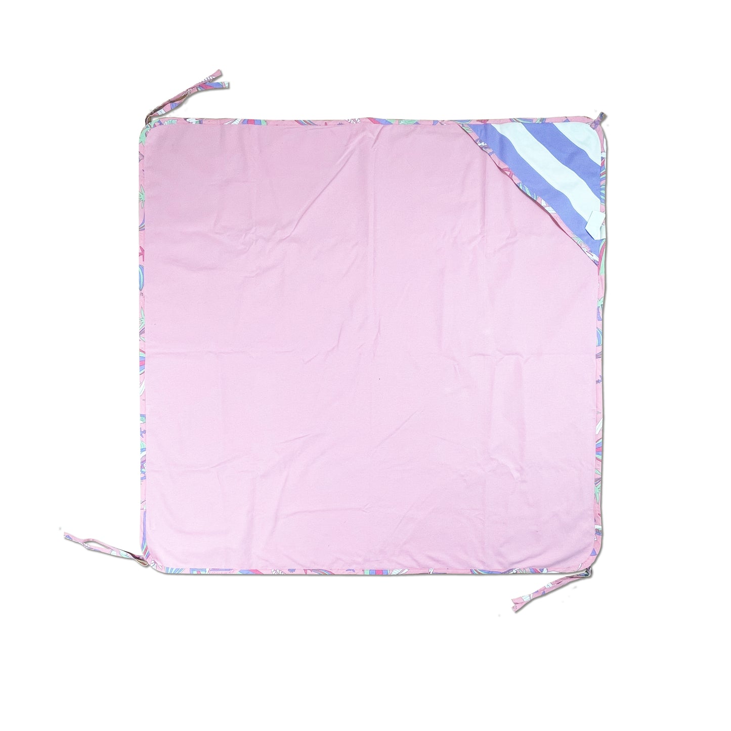 童裝有機棉配飾 - 粉紅鸚鵡印花BB包被