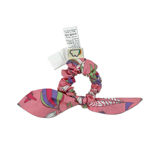 童裝有機棉配飾 - 粉紅鸚鵡印花髮圈