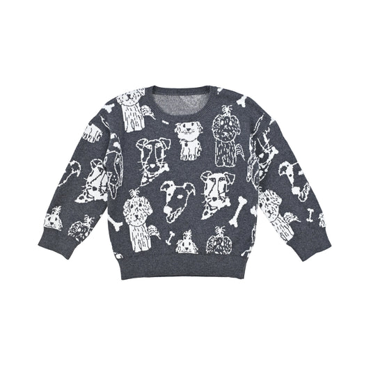 KIDS PETS PRINT LONG-SLEEVES JUMPER