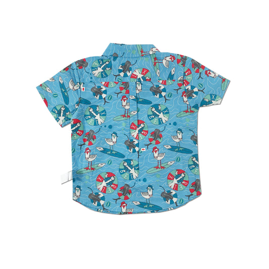 KIDS SEAL PRINT SHORT SLEEVE SHIRT