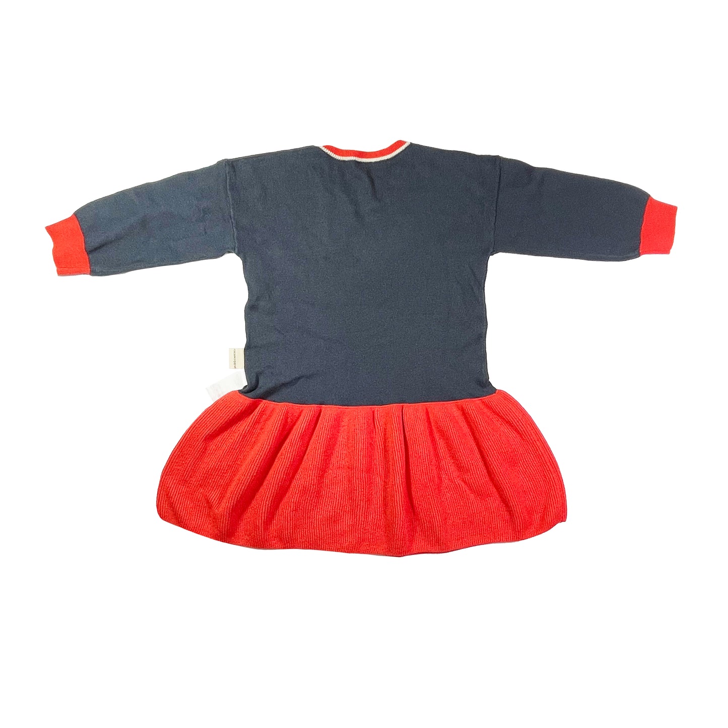 女童裝 - 蘑菇圖案拼色針織連衣裙