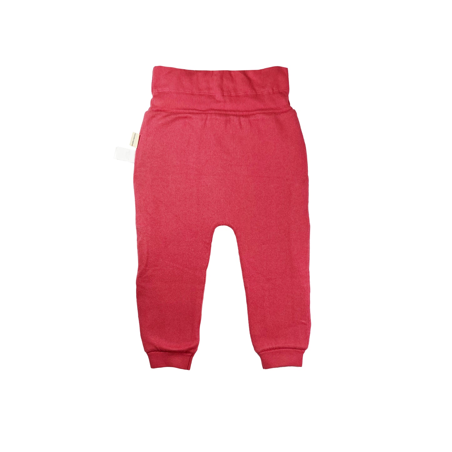 童裝 - 桃紅色羊絨混棉針織長褲
